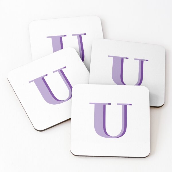 Item preview, Letter U in purple – Cute Alphabet Initial Monogram Design designed and sold by Monika Howarth.