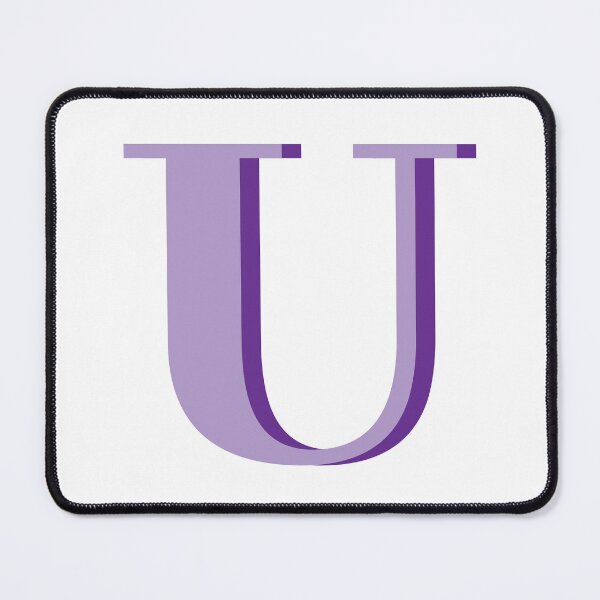 Item preview, Letter U in purple – Cute Alphabet Initial Monogram Design designed and sold by Monika Howarth.
