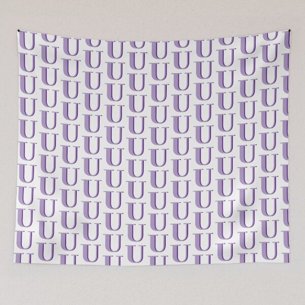 Item preview, Letter U in purple – Cute Alphabet Initial Monogram Design designed and sold by Monika Howarth.