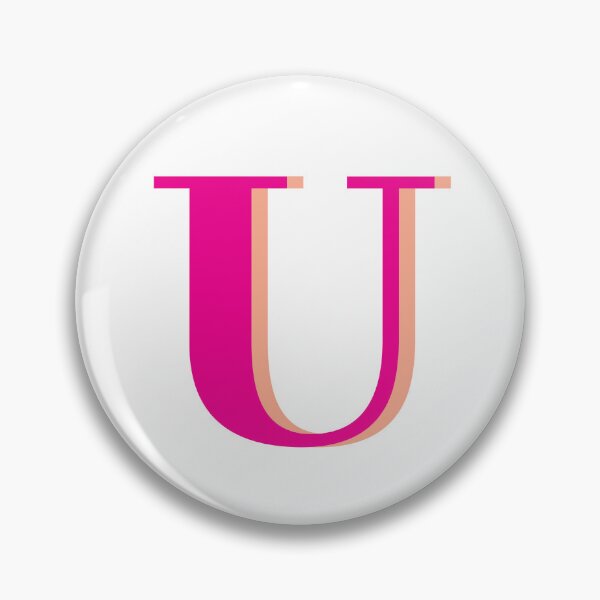 Item preview, Letter U in hot pink – Cute Alphabet Initial Monogram Design designed and sold by Monika Howarth.