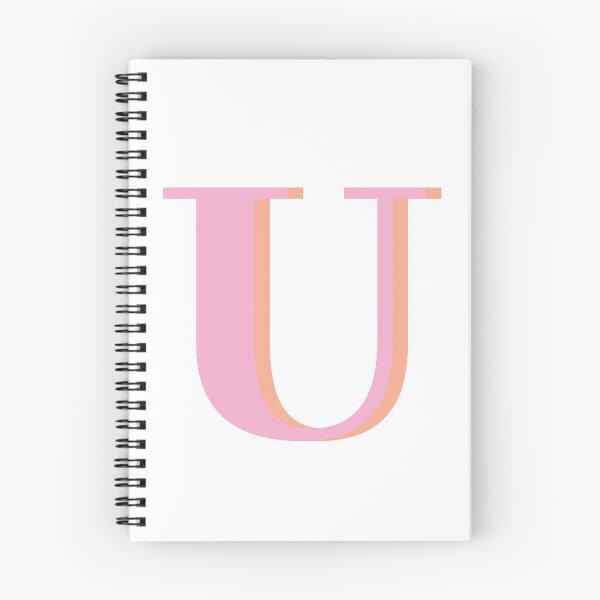 Item preview, Letter U in pastel pink – Cute Alphabet Initial Monogram Design designed and sold by Artbymonika.