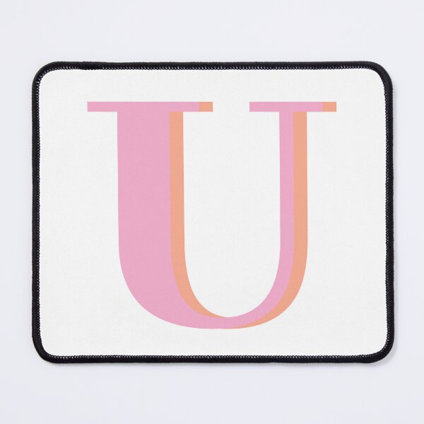 Item preview, Letter U in pastel pink – Cute Alphabet Initial Monogram Design designed and sold by Monika Howarth.