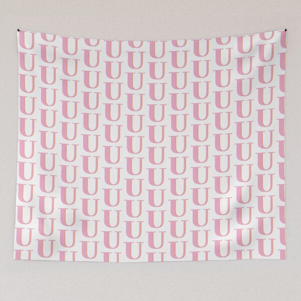 Item preview, Letter U in pastel pink – Cute Alphabet Initial Monogram Design designed and sold by Monika Howarth.