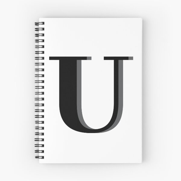 Item preview, Letter U in black – Cute Alphabet Initial Monogram Design designed and sold by Monika Howarth.