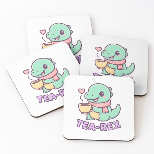 Item preview, Tea-Rex – Cute Kawaii T-Rex with Teacup, Funny Cartoon Design designed and sold by SlatoMato.