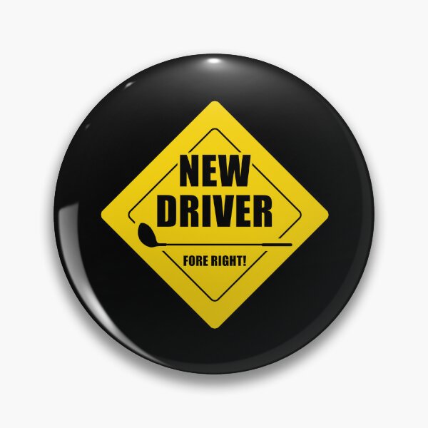 Item preview, "New Driver: Fore Right" Golf Bumper Sticker designed and sold by Holy Mackerel.