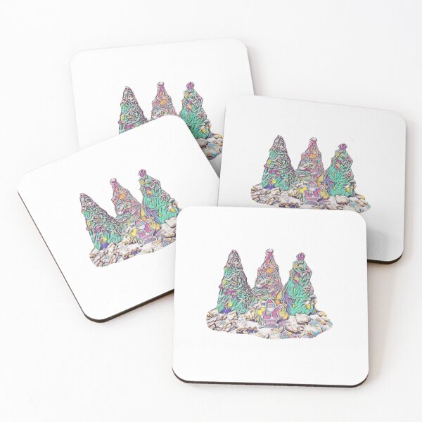 Item preview, Santa and Three Christmas Trees | Babbo Natale e tre alberi di Natale | Weihnachtsmann und drei Weihnachtsbäume designed and sold by LenaBlueDesigns.