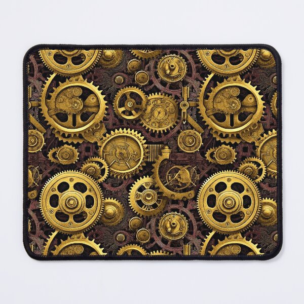 Item preview, Steampunk Machinery Gears Pattern In Golden-Brass Hues designed and sold by DEC02.