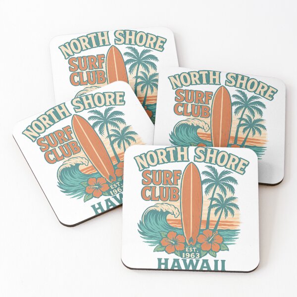 Item preview, North Shore Surf Club - Vintage Hawaiian Design designed and sold by CreativeGorillas.