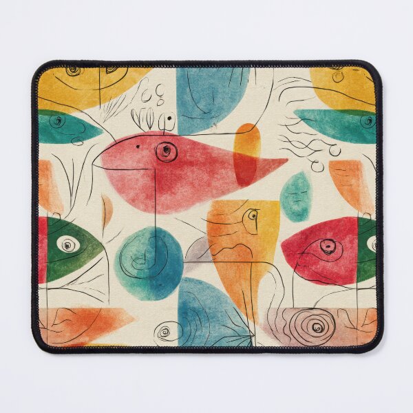 Item preview, Mid-Century Modern Birds and Fish – Seamless Abstract Watercolor Pattern designed and sold by dawnleblanc55.