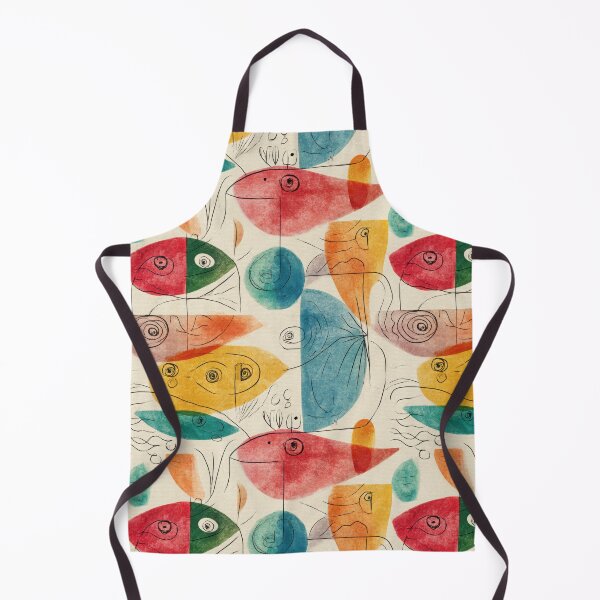 Item preview, Mid-Century Modern Birds and Fish – Seamless Abstract Watercolor Pattern designed and sold by dawnleblanc55.