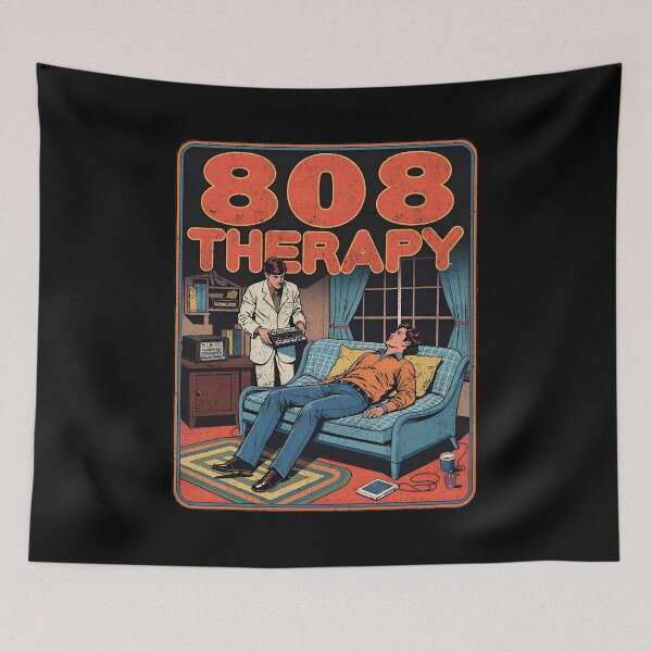 Item preview,  808 Therapy: Retro Music & Mental Health Mashup designed and sold by Vintagenaut Co..