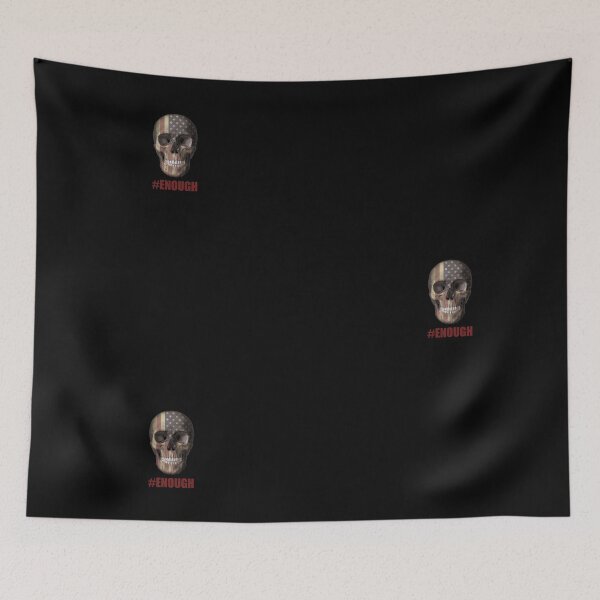 Item preview, Ban Guns / Stop guns violence / gun control: american flag skull - Enough - Never again - March 2018  designed and sold by Vane22april.