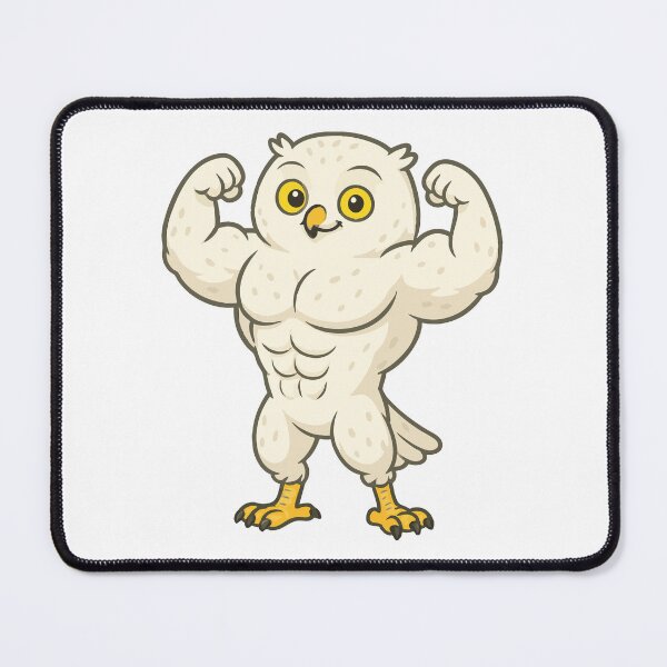 Item preview, Polar Strong Owl at the Gym – Cartoon Owl Workout Motivation Art designed and sold by MaratusVolans.