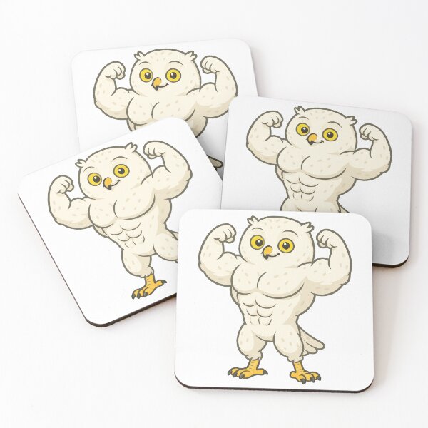 Item preview, Polar Strong Owl at the Gym – Cartoon Owl Workout Motivation Art designed and sold by MaratusVolans.