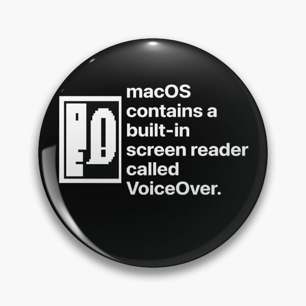 Item preview, macOS VoiceOver White Text designed and sold by The-Mall-Arcade.