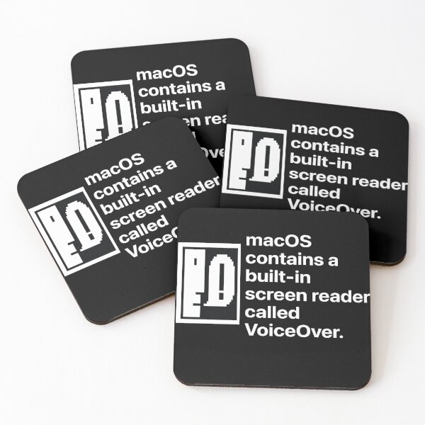 Item preview, macOS VoiceOver White Text designed and sold by The-Mall-Arcade.