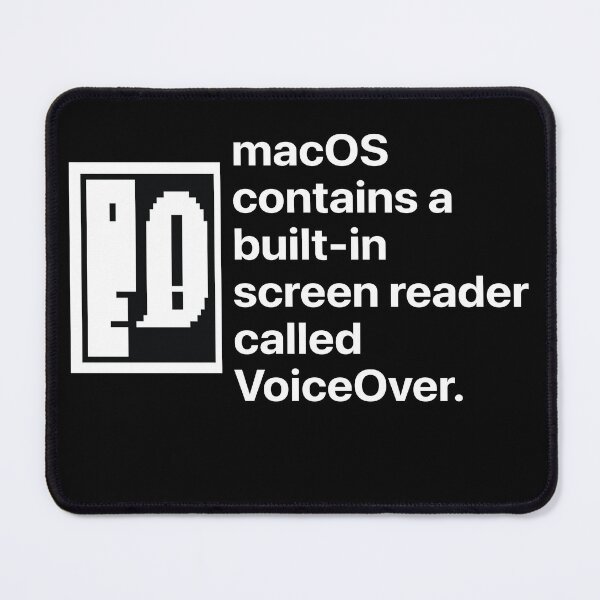 Item preview, macOS VoiceOver White Text designed and sold by The-Mall-Arcade.