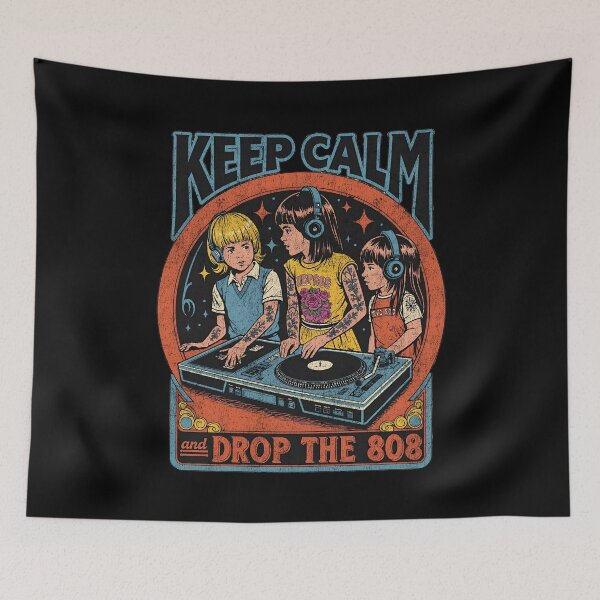 Item preview, Keep Calm and Drop the 808: Retro DJ & Music designed and sold by Vintagenaut Co..