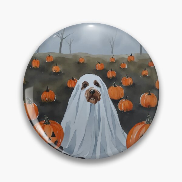 Item preview, Ghost Dog Halloween Spooky Watercolor designed and sold by Magnolia Valley Art.