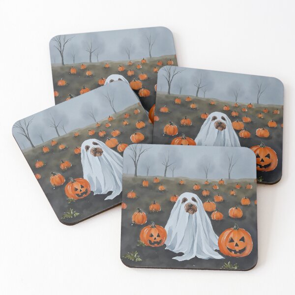 Item preview, Ghost Dog Halloween Spooky Watercolor designed and sold by Magnolia Valley Art.