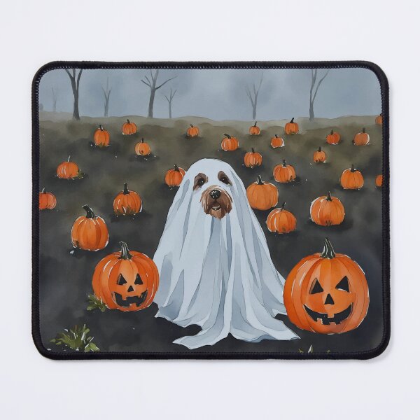 Item preview, Ghost Dog Halloween Spooky Watercolor designed and sold by Magnolia Valley Art.