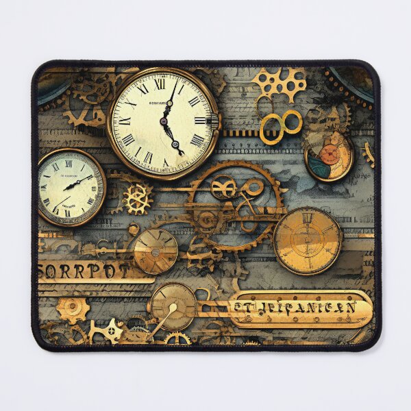Artikelvorschau, Steampunk Grunge Retro Vintage Uhr Designs Muster entworfen und verkauft von DEC02.