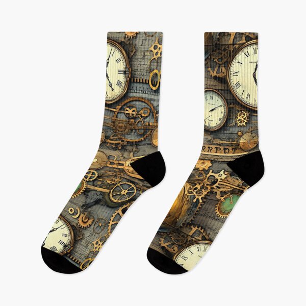 Item preview, Steampunk Grunge Retro Vintage Clock Designs Pattern designed and sold by DEC02.