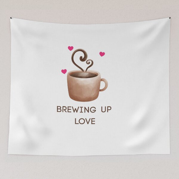 Item preview, Brewing Up Love – Cute Coffee Cup Heart Design designed and sold by SDesignsUSA.