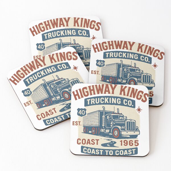 Item preview, Highway Kings – Vintage Trucking Co. Coast to Coast Design designed and sold by CreativeGorillas.
