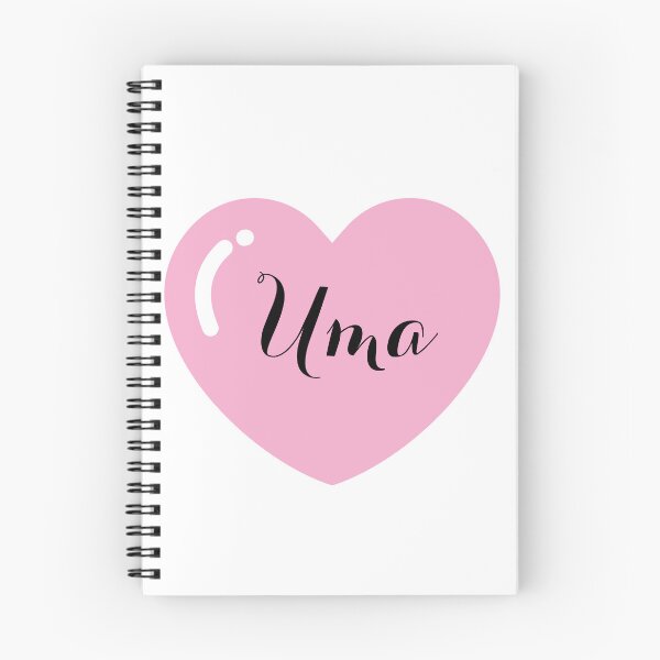 Aperçu de l'œuvre Nom Uma avec un cœur rose créée et vendue par Artbymonika.