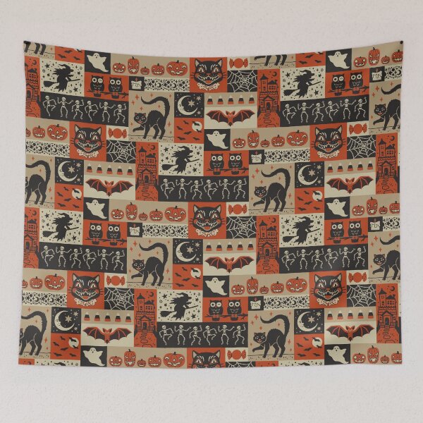 Item preview, Vintage Halloween Patchwork designed and sold by Camille Chew.