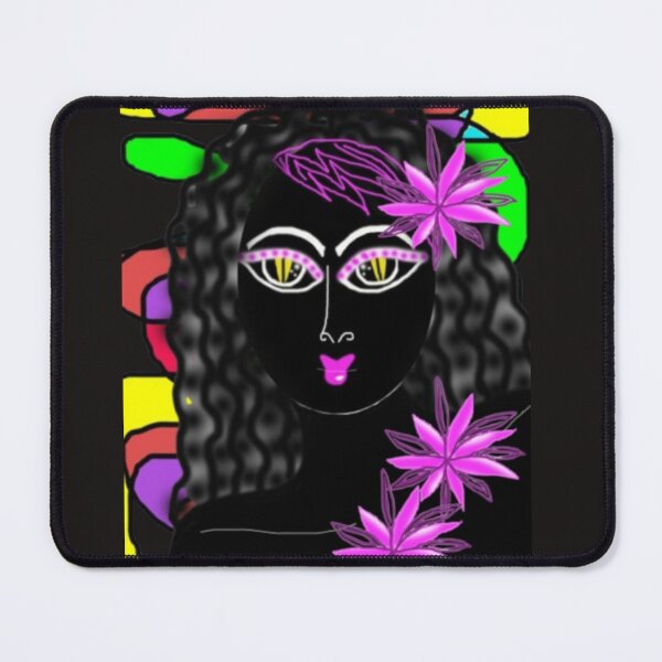 Item preview, Neon Goddess – Bold Art with Purple Flowers designed and sold by BulletKitty82.