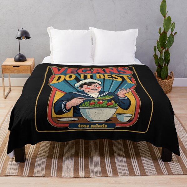 Item preview, Vegans Do It Best: Retro Vegan & Salad designed and sold by Vintagenaut Co..