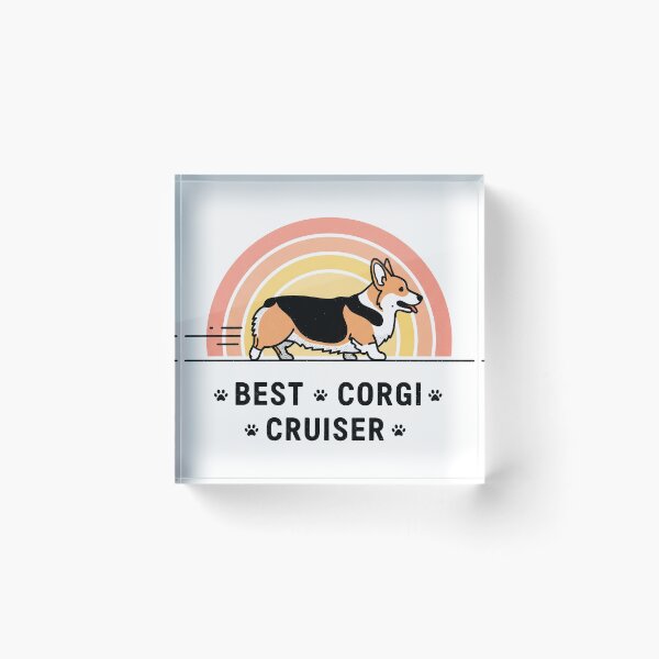 Item preview, Pembroke Welsh Corgi Strut Pastel Sunrise Retro Vector Design designed and sold by zoughlal.