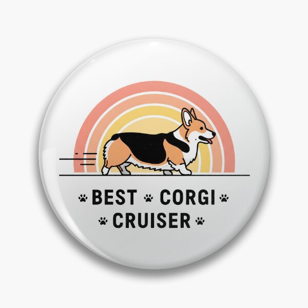 Item preview, Pembroke Welsh Corgi Strut Pastel Sunrise Retro Vector Design designed and sold by zoughlal.