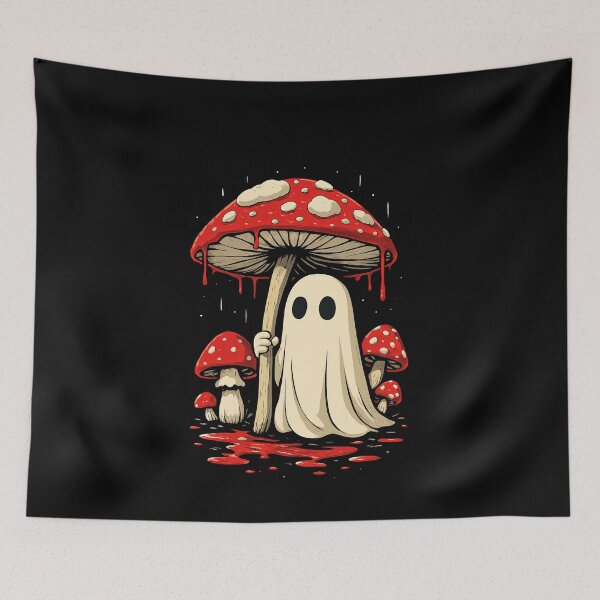 Item preview, Cottage core Ghost Mushroom Spooky Goblincore Halloween  designed and sold by elderberry.