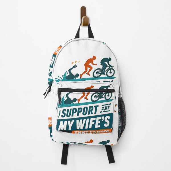 Item preview, I Support My Wife’s Threesome – Funny Triathlon Support Crew Design designed and sold by Triathlongram.