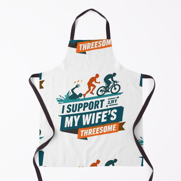 Item preview, I Support My Wife’s Threesome – Funny Triathlon Support Crew Design designed and sold by Triathlongram.