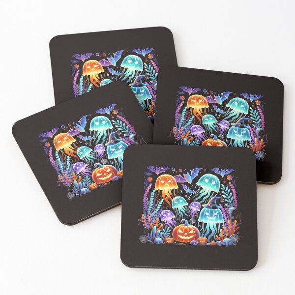 Item preview, Glowing Underwater Ghosts And Pumpkins designed and sold by NotMukDuk.