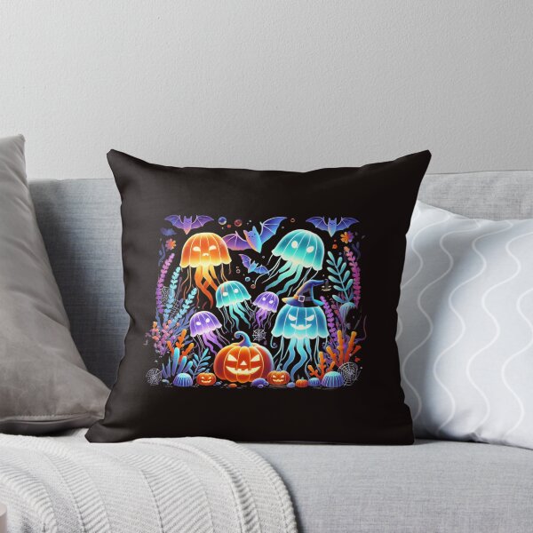 Item preview, Glowing Underwater Ghosts And Pumpkins designed and sold by NotMukDuk.