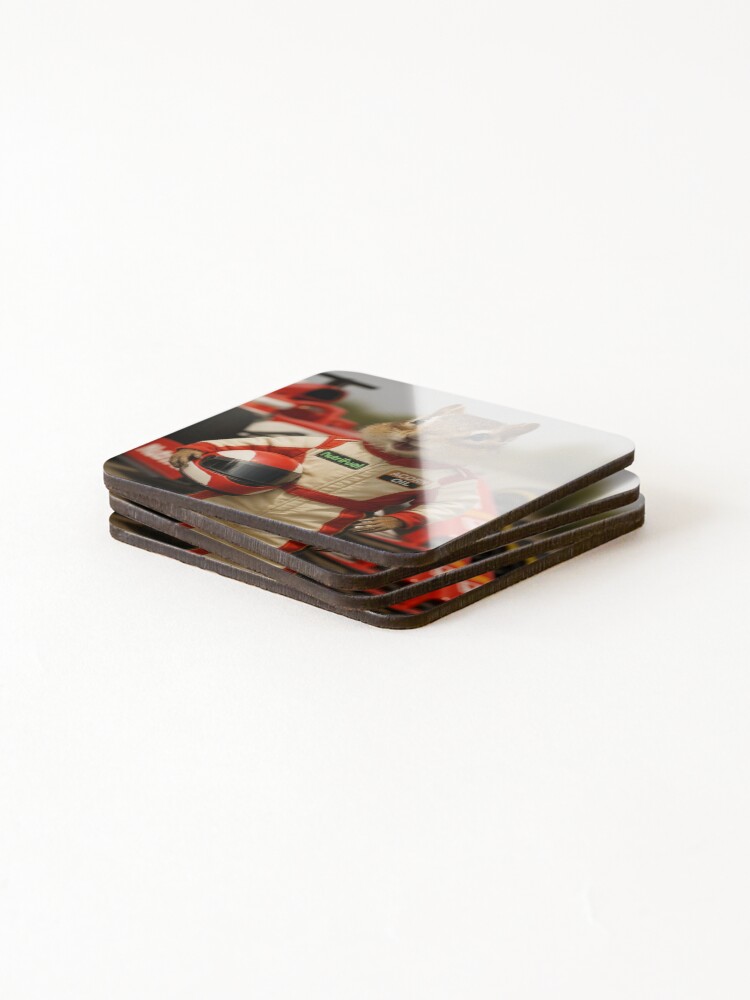 Thumbnail 4 of 5, Coasters (Set of 4), Ricky Rongeur, Formula One Chipmunk Driver designed and sold by Tridentulus.