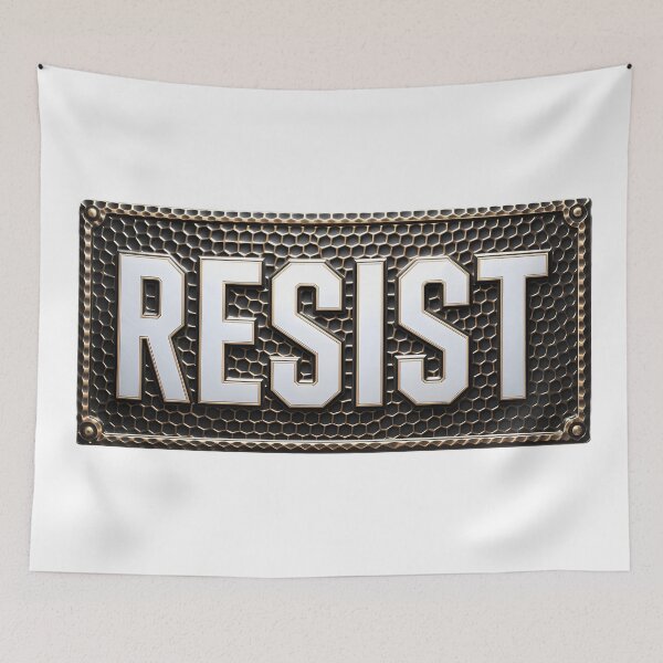 Item preview, Resist Rectangular Plaque designed and sold by AimlessArts.