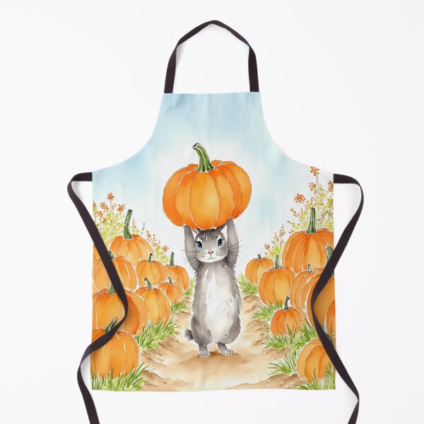 Item preview, Pumpkin Patch Bunny Autumn Fall Watercolor designed and sold by Magnolia Valley Art.