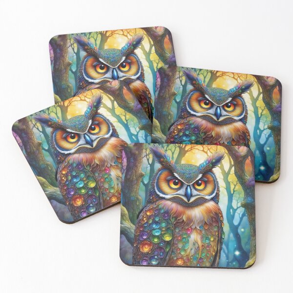 Item preview, Rainbow Owl  designed and sold by FloatingGardens.