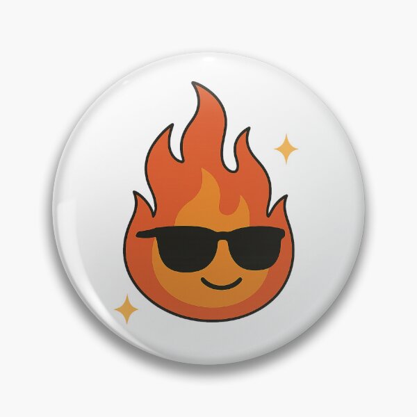 Item preview, Cool Fire Flame – Funny Character in Minimalist Style designed and sold by Worldclay.