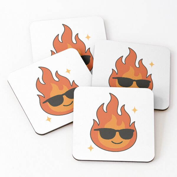 Item preview, Cool Fire Flame – Funny Character in Minimalist Style designed and sold by Worldclay.