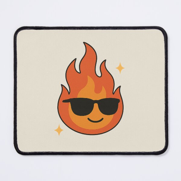 Item preview, Cool Fire Flame – Funny Character in Minimalist Style designed and sold by Worldclay.