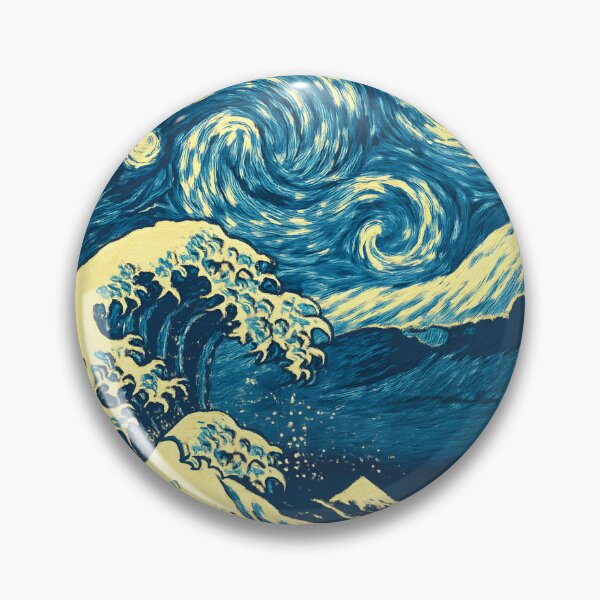 Item preview, Starry Night Off The Wave of Kanagawa designed and sold by Alema Art.