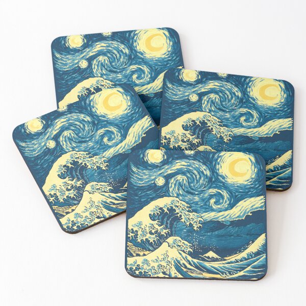 Item preview, Starry Night Off The Wave of Kanagawa designed and sold by Alema Art.